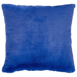 ATMOSPHERA CREATEUR D'INTERIEUR - Coussin fausse fourrure "couka" bleu indigo 45x45cm