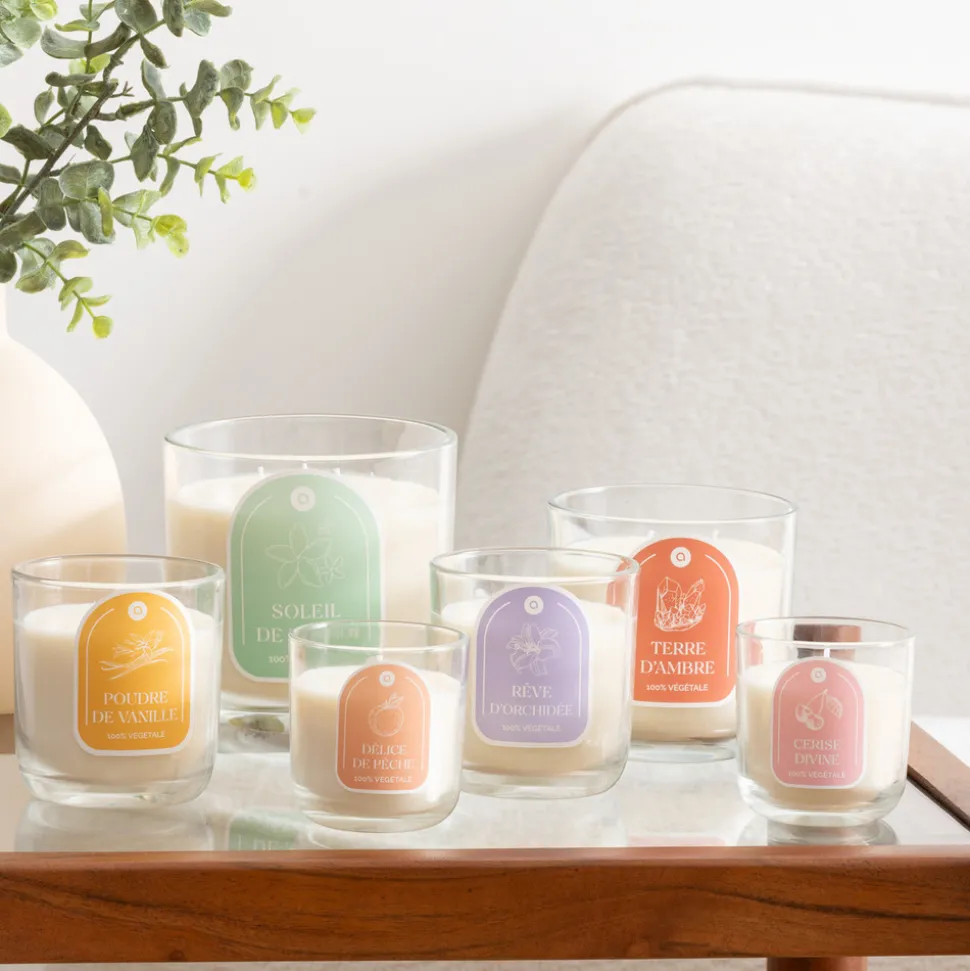 ATMOSPHERA CREATEUR D'INTERIEUR - Bougie parfumée " floa" pêche 210g