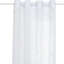 ATMOSPHERA CREATEUR D'INTERIEUR - Voilage motif feuilles "lazi" blanc 140x240cm