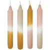 ATMOSPHERA CREATEUR D'INTERIEUR - Lot de 4 bougies bâtons "laya" en coton h18cm