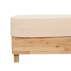 ATMOSPHERA CREATEUR D'INTERIEUR - Drap housse "flora" gaze de coton lin 140x190cm