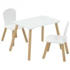 ATMOSPHERA CREATEUR D'INTERIEUR - Ensemble table et 2 chaises enfant "alex" blanc 3 pièces