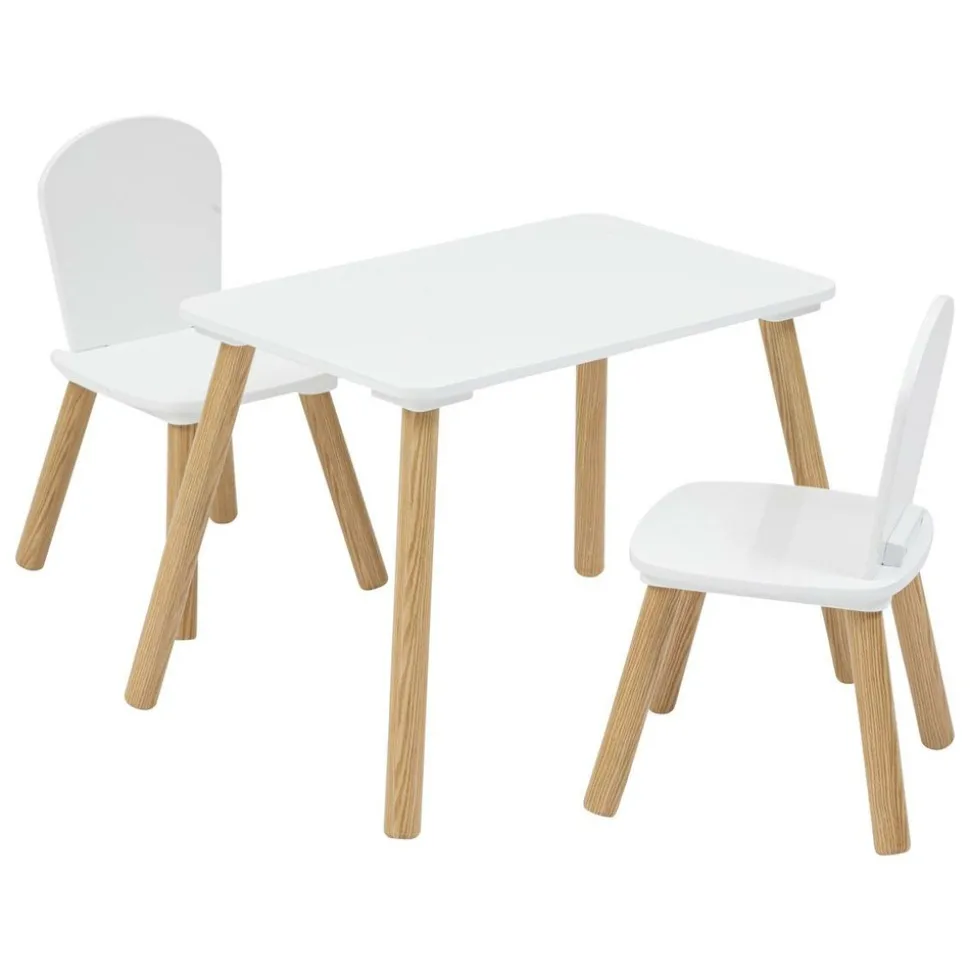 ATMOSPHERA CREATEUR D'INTERIEUR - Ensemble table et 2 chaises enfant "alex" blanc 3 pièces