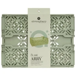 ATMOSPHERA CREATEUR D'INTERIEUR - Cagette pliante "arry" vert clair 40x30x15cm