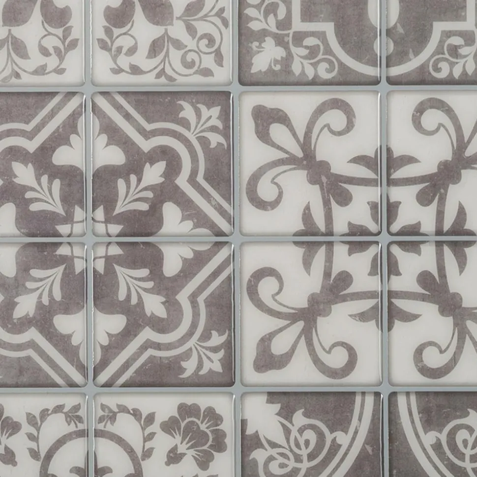 ATMOSPHERA CREATEUR D'INTERIEUR - Lot de 2 stickers carrelages carrelages gris