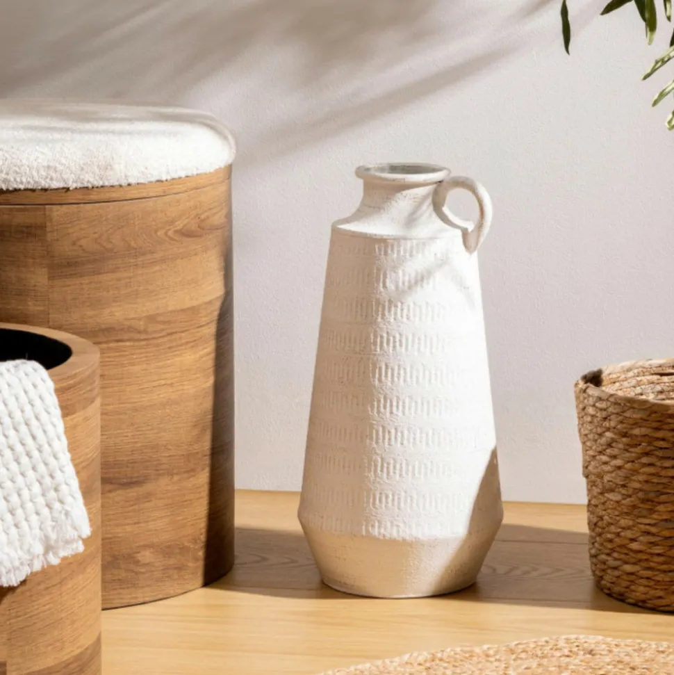 ATMOSPHERA CREATEUR D'INTERIEUR - Cruche "eran" blanc h41cm