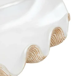 ATMOSPHERA CREATEUR D'INTERIEUR - Coupelle "oceane" résine blanc chaud l 36cm