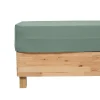 ATMOSPHERA CREATEUR D'INTERIEUR - Drap housse "flora" gaze de coton vert céladon 160x200cm