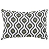 ATMOSPHERA CREATEUR D'INTERIEUR - Coussin "twisted lime" jacquard noir & blanc 58x38cm