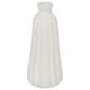 ATMOSPHERA CREATEUR D'INTERIEUR - Vase strié "fernan" céramique blanc h30cm