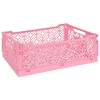 ATMOSPHERA CREATEUR D'INTERIEUR - Cagette pliante "arry" rose 40x30x15cm