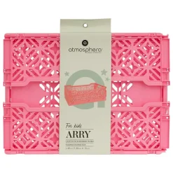 ATMOSPHERA CREATEUR D'INTERIEUR - Cagette pliante "arry" rose 40x30x15cm