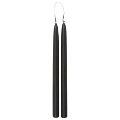 ATMOSPHERA CREATEUR D'INTERIEUR - Lot de 2 bougies bâtons "hugo" en coton h30cm noir