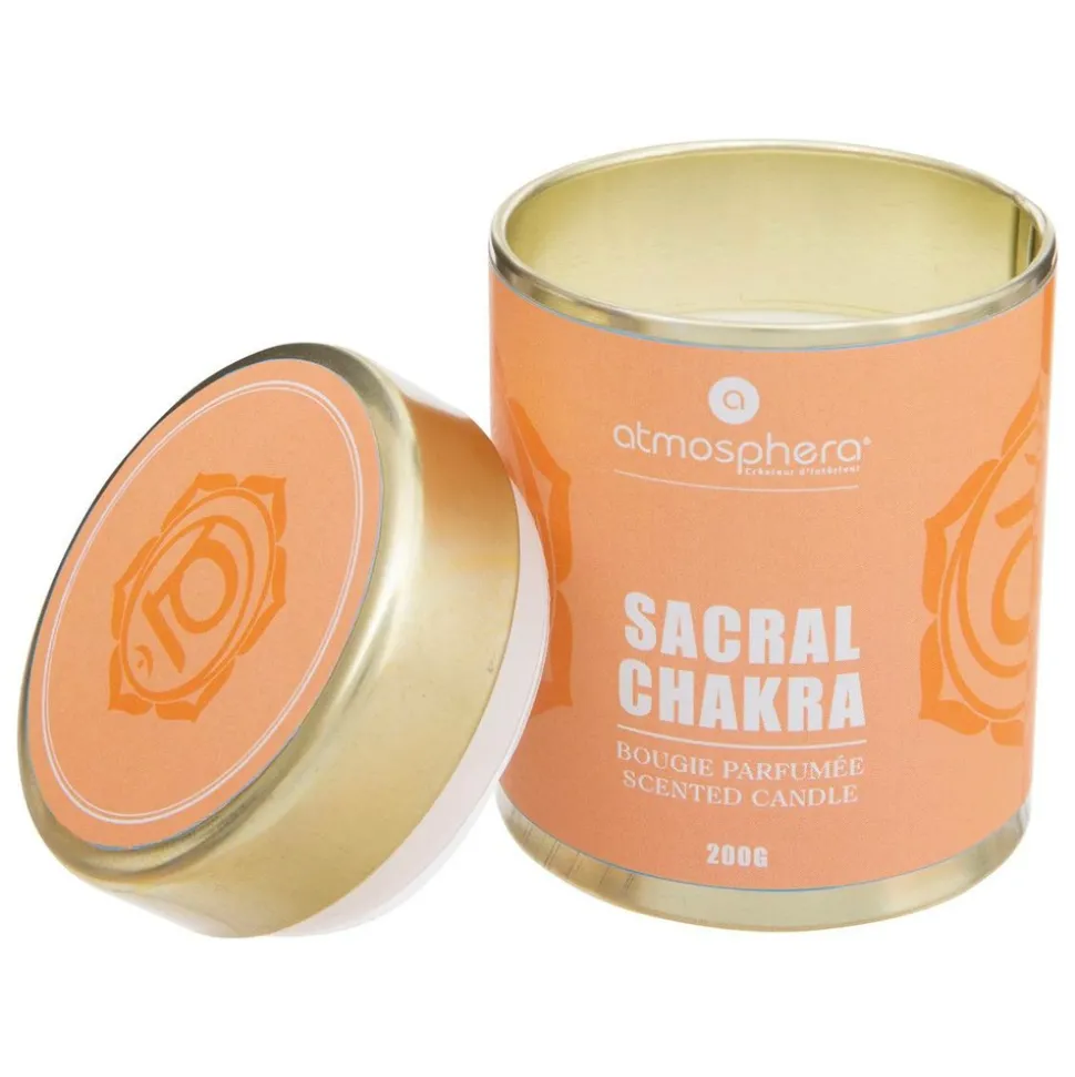 ATMOSPHERA CREATEUR D'INTERIEUR - Bougie parfumée "chakra" - chakra sacré - 200g