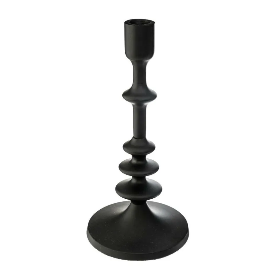 ATMOSPHERA CREATEUR D'INTERIEUR - Bougeoir "living" - métal - noir - h26 cm