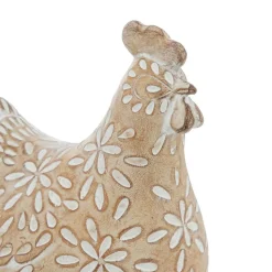 ATMOSPHERA CREATEUR D'INTERIEUR - Statuette poule "linda" beige h20cm