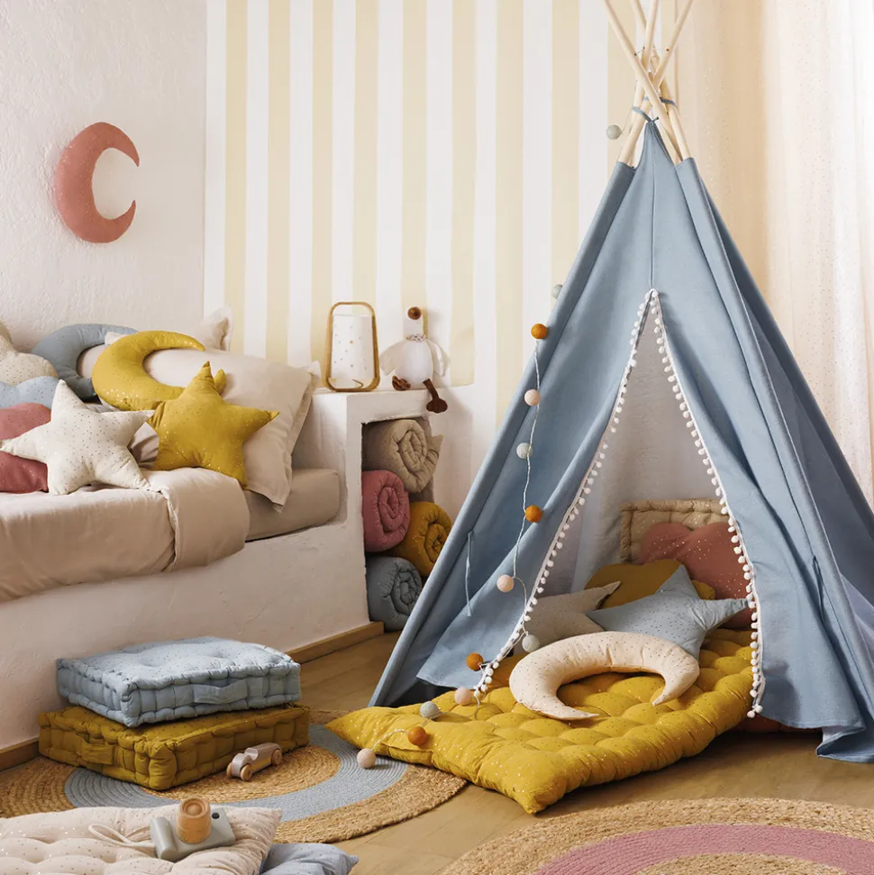 ATMOSPHERA CREATEUR D'INTERIEUR - Tipi enfant "wapi" - coton et peuplier - bleu