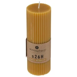 ATMOSPHERA CREATEUR D'INTERIEUR - Bougie ronde "demi" en coton d5cm jaune moutarde