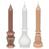 ATMOSPHERA CREATEUR D'INTERIEUR - Coffret 3 bougies little cottage blanc et rose h19cm