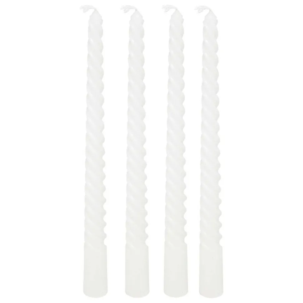 ATMOSPHERA CREATEUR D'INTERIEUR - 4 bougie-bâtons "twist many" blanc 180g