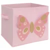 ATMOSPHERA CREATEUR D'INTERIEUR - Boîte de rangement enfant papillon "joey" rose 29x29cm