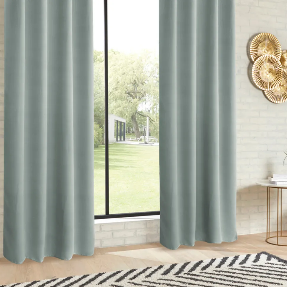 ATMOSPHERA CREATEUR D'INTERIEUR - Rideau occultant "odelie" vert céladon 140x260cm