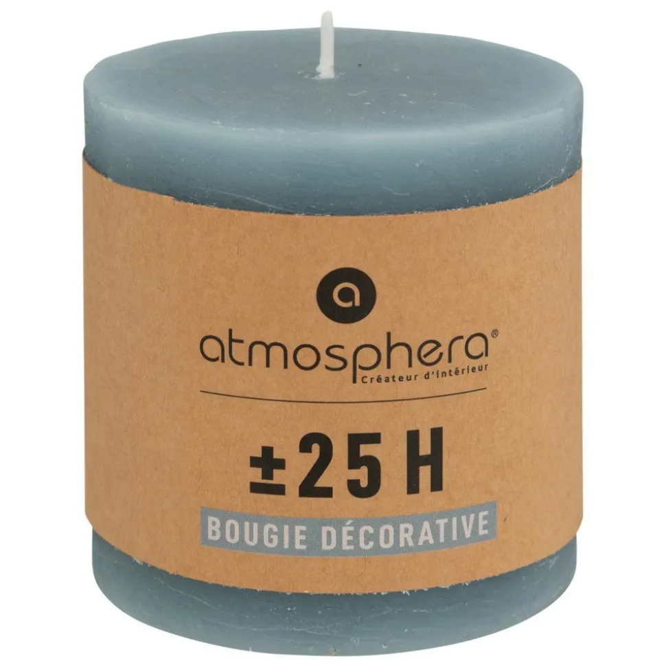 ATMOSPHERA CREATEUR D'INTERIEUR - Bougie ronde "olia" en coton d6,7cm