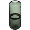 ATMOSPHERA CREATEUR D'INTERIEUR - Vase bouteille "line" - verre fumé h25 cm