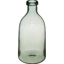 ATMOSPHERA CREATEUR D'INTERIEUR - Vase bouteille "house" - verre - gris - h29 cm