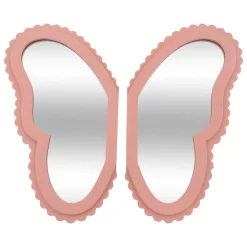 ATMOSPHERA CREATEUR D'INTERIEUR - 2 miroirs enfant papillon "anna" rose 37x19cm