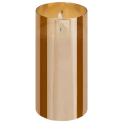 ATMOSPHERA CREATEUR D'INTERIEUR - Coffret 3 bougies led sena verre ambre d75cm