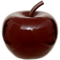 ATMOSPHERA CREATEUR D'INTERIEUR - Déco à poser d extérieur pomme "glossy" résine rouge rubis d26cm