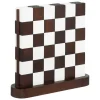 ATMOSPHERA CREATEUR D'INTERIEUR - Damier "twis" paulownia marron 27x28cm