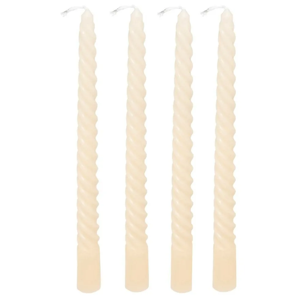 ATMOSPHERA CREATEUR D'INTERIEUR - 4 bougie-bâtons "twist many" ivoire 180g