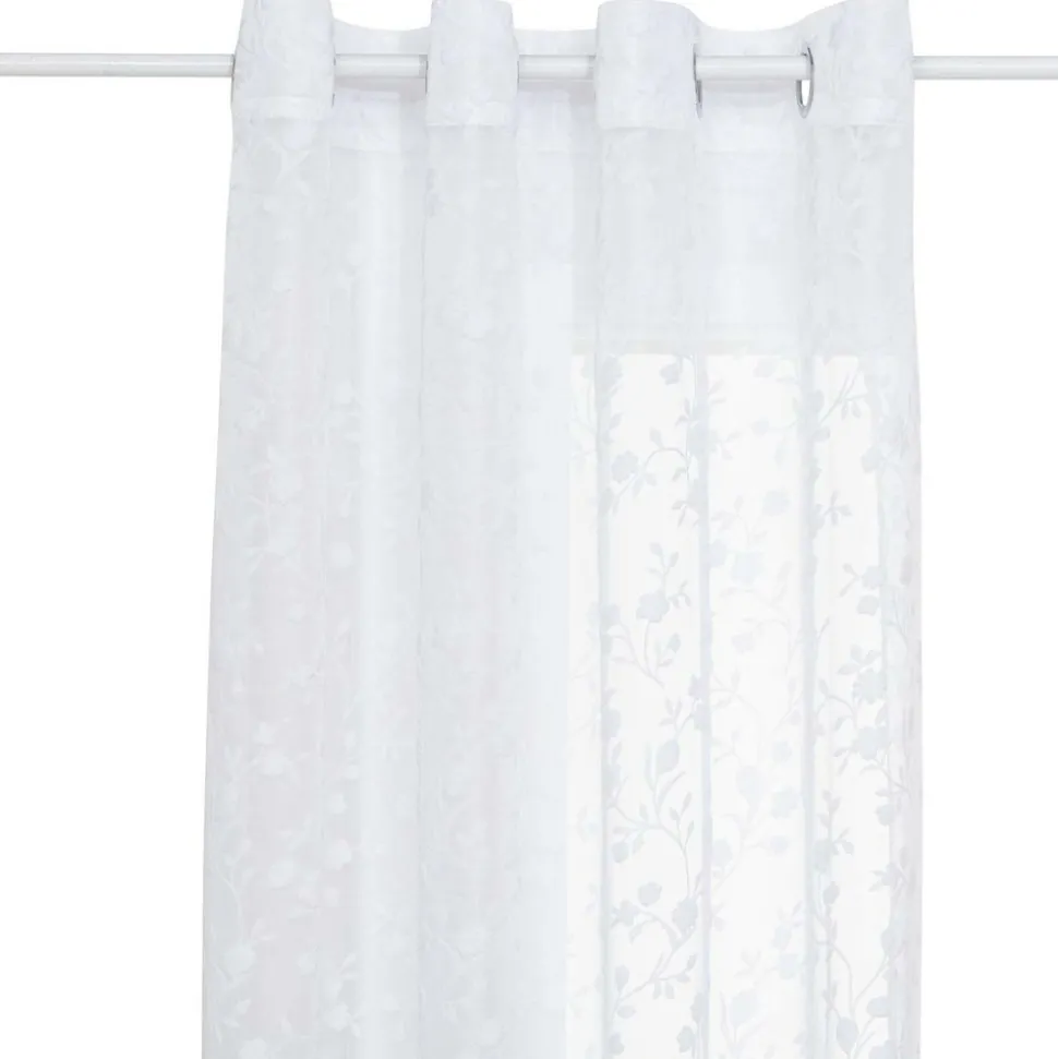 ATMOSPHERA CREATEUR D'INTERIEUR - Voilage motif abstrait "lazi" blanc 140x240cm