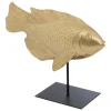 ATMOSPHERA CREATEUR D'INTERIEUR - Statuette poisson "océane" doré h25cm