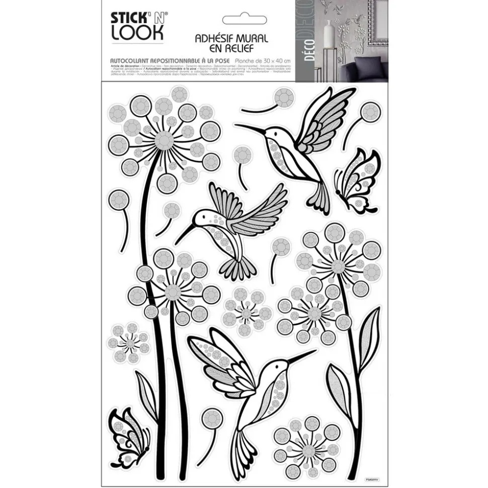 ATMOSPHERA CREATEUR D'INTERIEUR - Sticker "fleur" - 29x41 cm