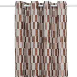 ATMOSPHERA CREATEUR D'INTERIEUR - Rideau "leyna" jacquard terracotta 140x260cm