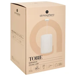 ATMOSPHERA CREATEUR D'INTERIEUR - Suspension "tobie" coton blanc d25cm