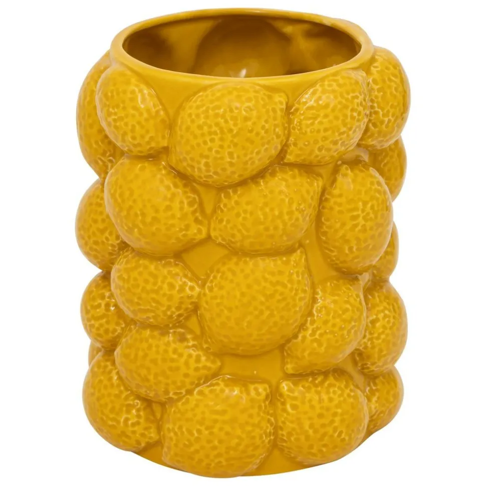 ATMOSPHERA CREATEUR D'INTERIEUR - Vase citron "yuca" céramique jaune h18cm