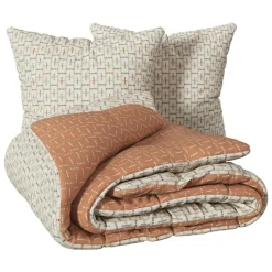 ATMOSPHERA CREATEUR D'INTERIEUR - Parure de lit imprimée "posei" lin 240x220cm