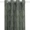 ATMOSPHERA CREATEUR D'INTERIEUR - Rideau "wimbi" jacquard vert kaki 140x260cm