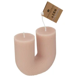 ATMOSPHERA CREATEUR D'INTERIEUR - Bougie en u "demi" en coton h12cm rose