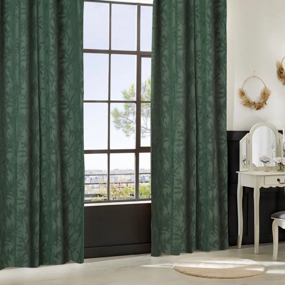 ATMOSPHERA CREATEUR D'INTERIEUR - Rideau "willow" jacquard vert céladon 135x260cm