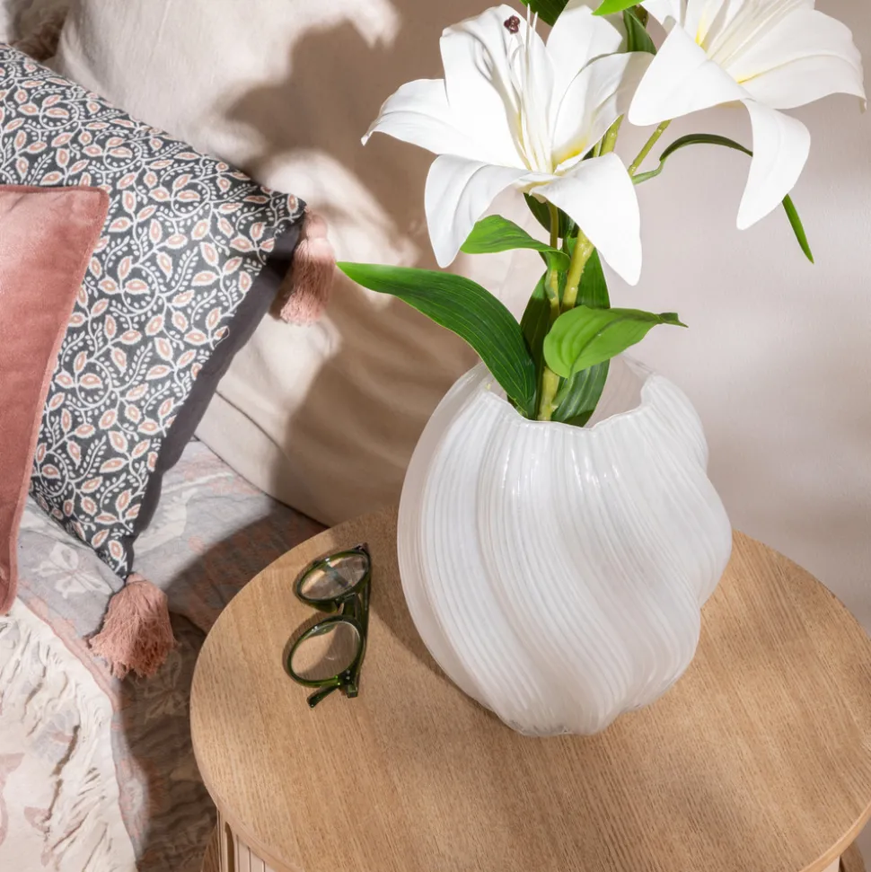 ATMOSPHERA CREATEUR D'INTERIEUR - Vase "valma" blanc h21cm