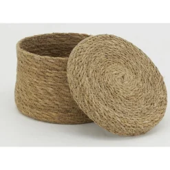 AUBRY GASPARD - Boites rondes en jonc naturel (lot de 3)