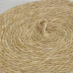 AUBRY GASPARD - Boîtes de rangement en maïs naturel et blanc (lot de 3)