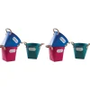 AUBRY GASPARD - Cache pot en métal coloré 19 cm jardin lot de 6