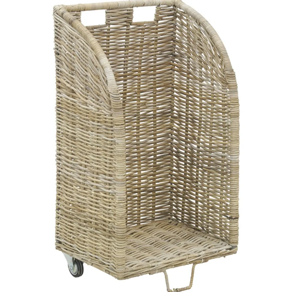 AUBRY GASPARD - Chariot à bûches en poelet gris grand modèle