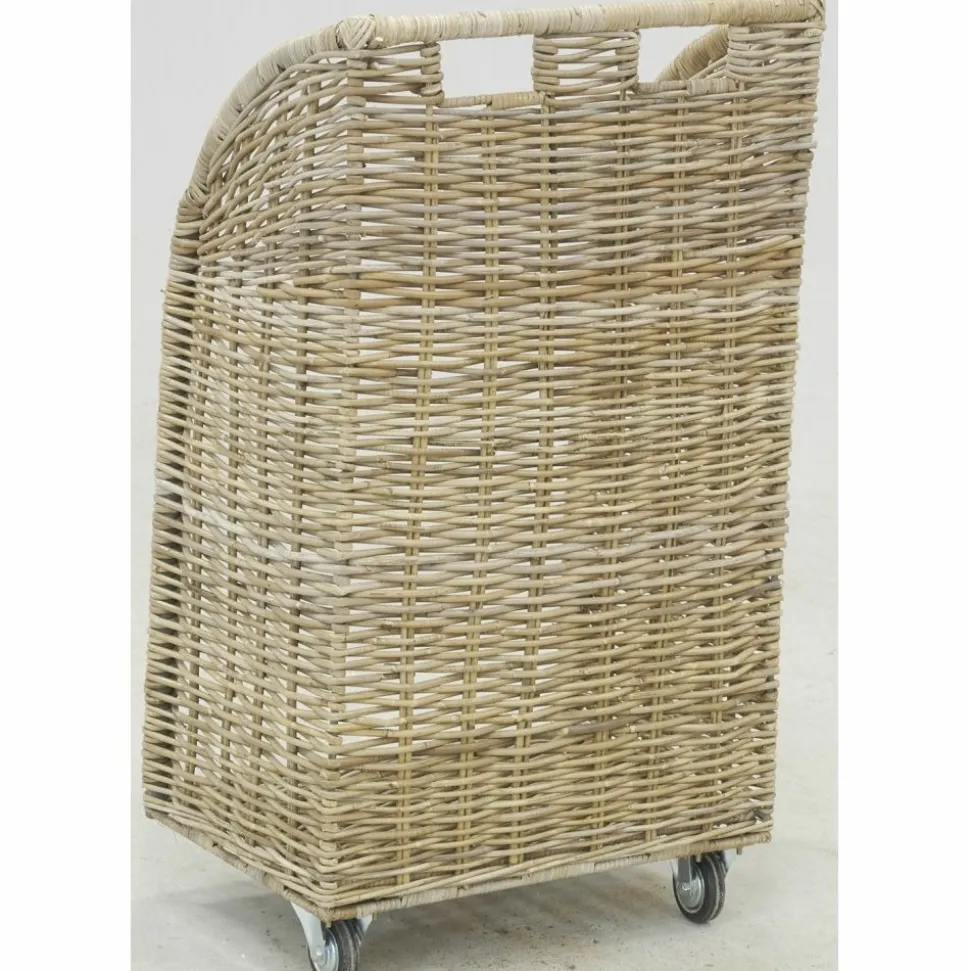 AUBRY GASPARD - Chariot à bûches en poelet gris grand modèle